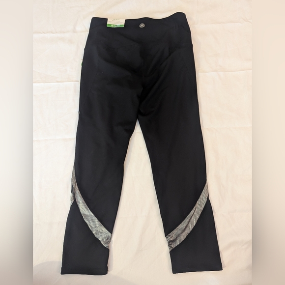 Gaiam Black crop leggings w/ metallic inserts - Picture 7 of 8